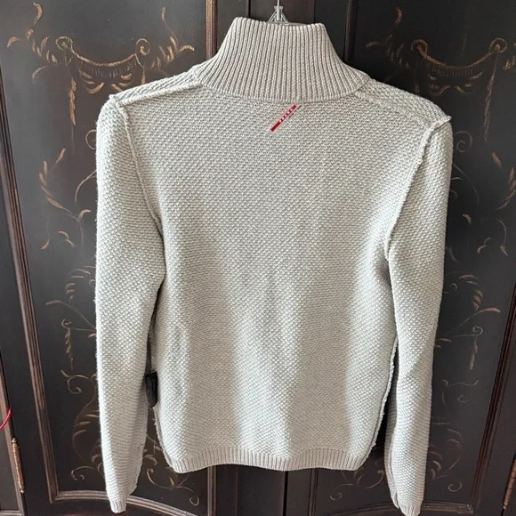 Prada made in Italy vintage gray zipper front sweater cardigan size 42